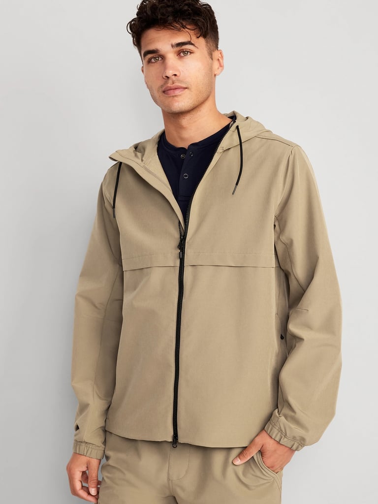 Old Navy Men's StretchTech Water-Repellent Hooded 2-Way-Zip Jacket