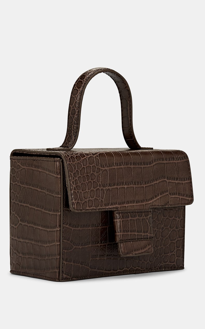 Steven Alan Meryl Crocodile-Stamped Leather Box Bag