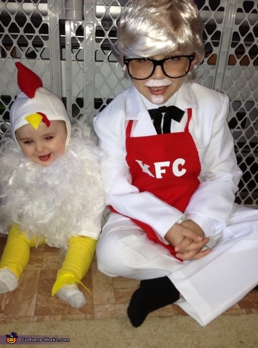Colonel Sanders and a Chicken