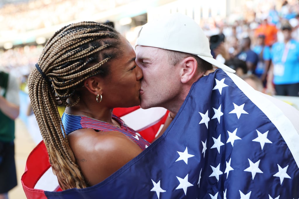 Tara Davis Kisses Hunter Woodhall After Silver Medal Win POPSUGAR UK