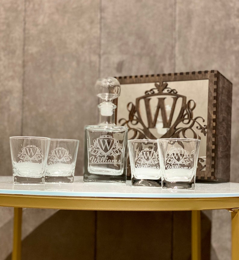 Personalized Decanter Set Best Etsy Cyber Monday Sales and Deals