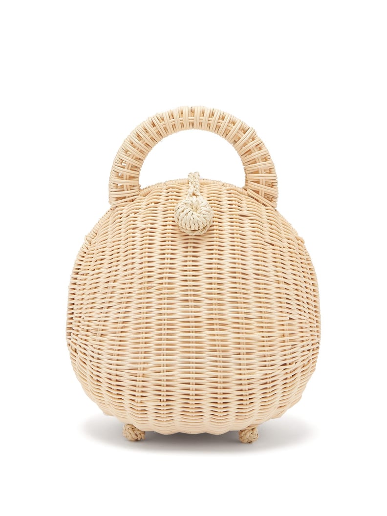 Cult Gaia Millie Woven-Rattan Basket Bag