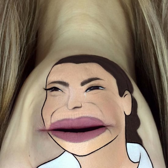 Makeup Artist Draws Chin Designs