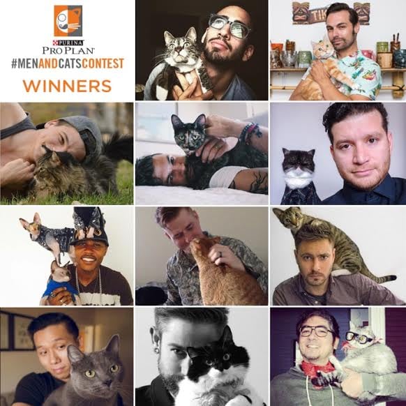 Men and Cats Calendar Pets Charity Gifts POPSUGAR Pets Photo 5