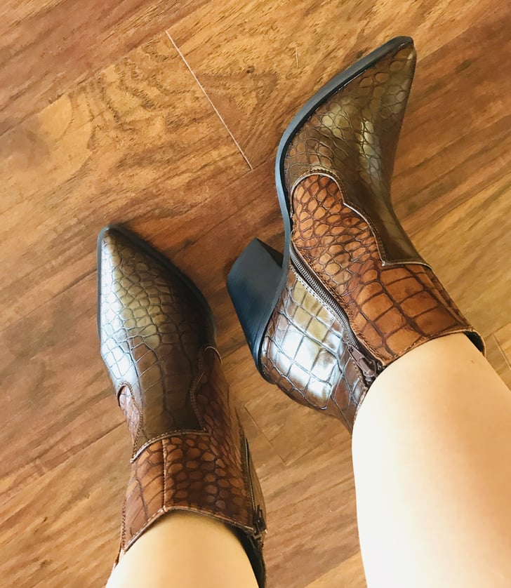 cognac croc boots