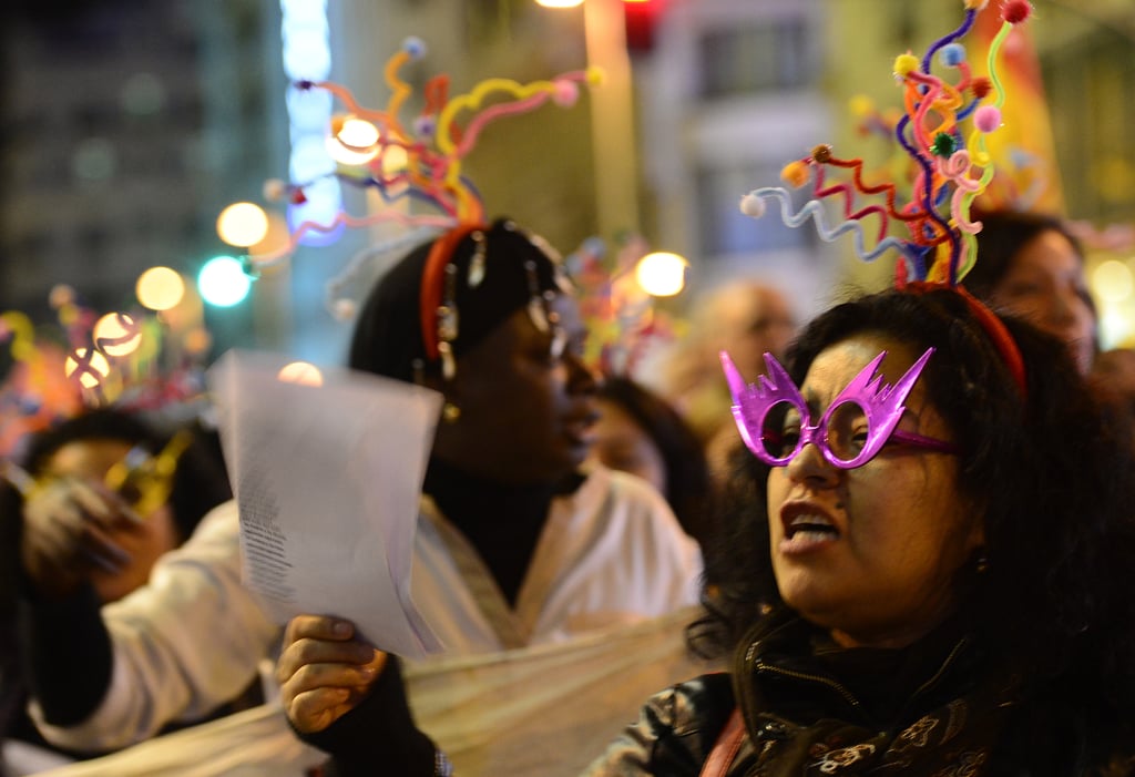 Women in Madrid, Spain, gathered for a demonstration against the government's bid to limit abortion rights.