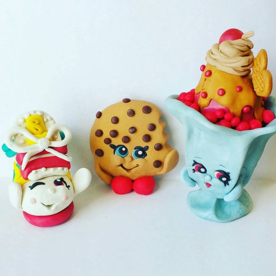 Shopkins fondant cake toppers