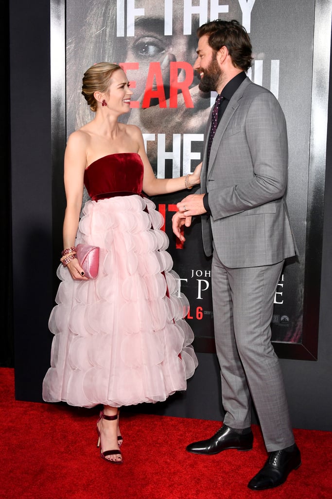 Emily Blunt and John Krasinski at A Quiet Place NYC Premiere