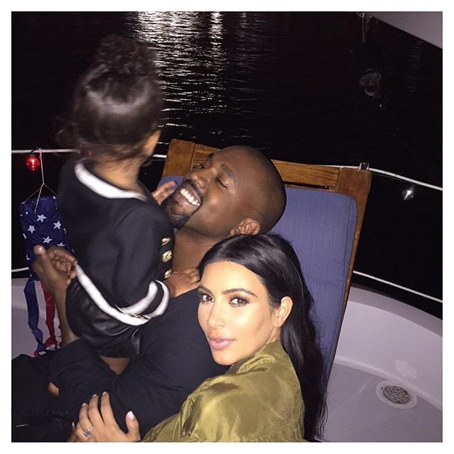 "I love my family," Kim captioned this adorable moment.