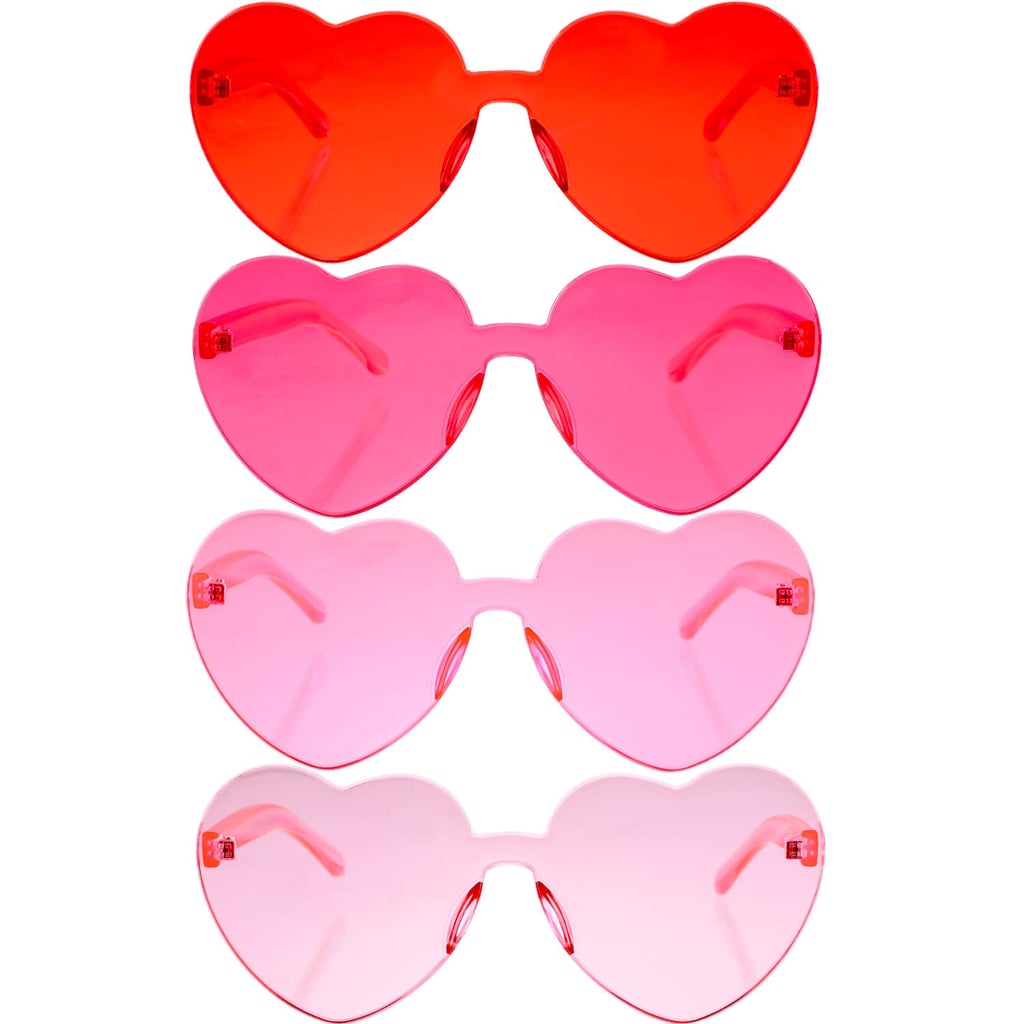 Heart-Shaped Rimless Sunglasses