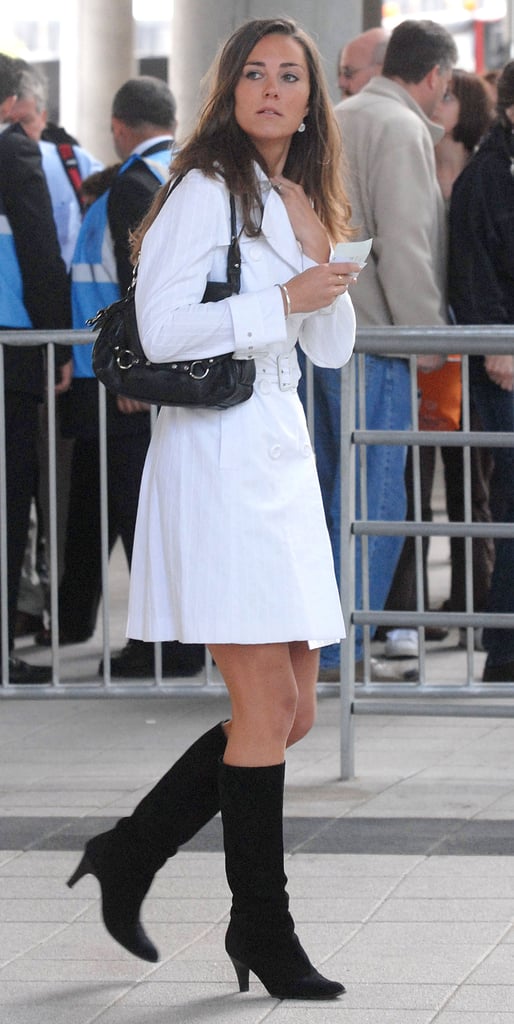 Kate Middleton's White Trench Dress at the Concert for Diana at Wembley Stadium, July 2007