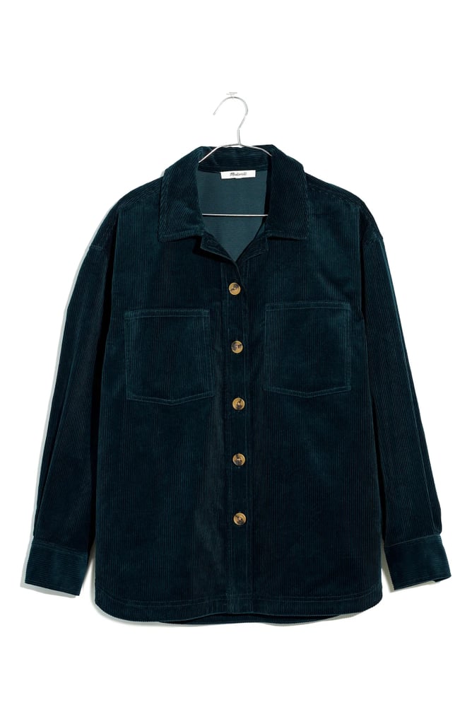 最好的灯芯绒休闲夹克:Madewell灯芯绒Kentwood超大的衬衫夹克