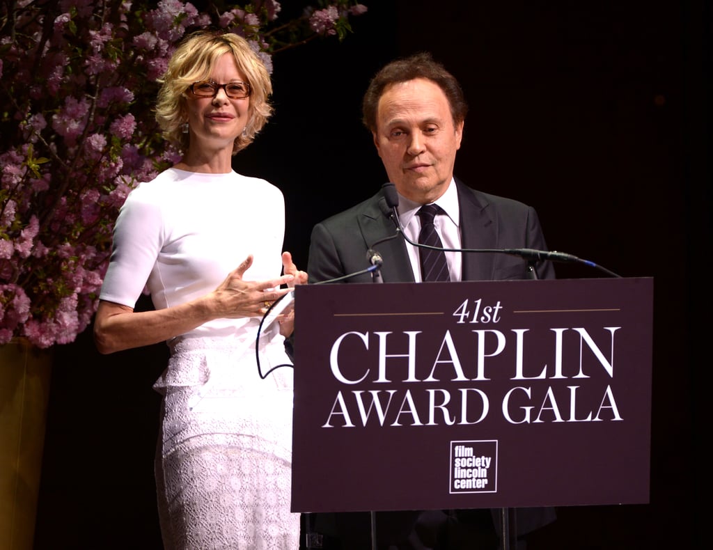 Meg Ryan and Billy Crystal reunited for the Chaplin Award gala in NYC on Monday.