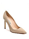 Manolo Blahnik BB Suede Point-Toe Pumps