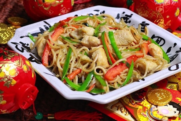 鶏のロングライフ麺