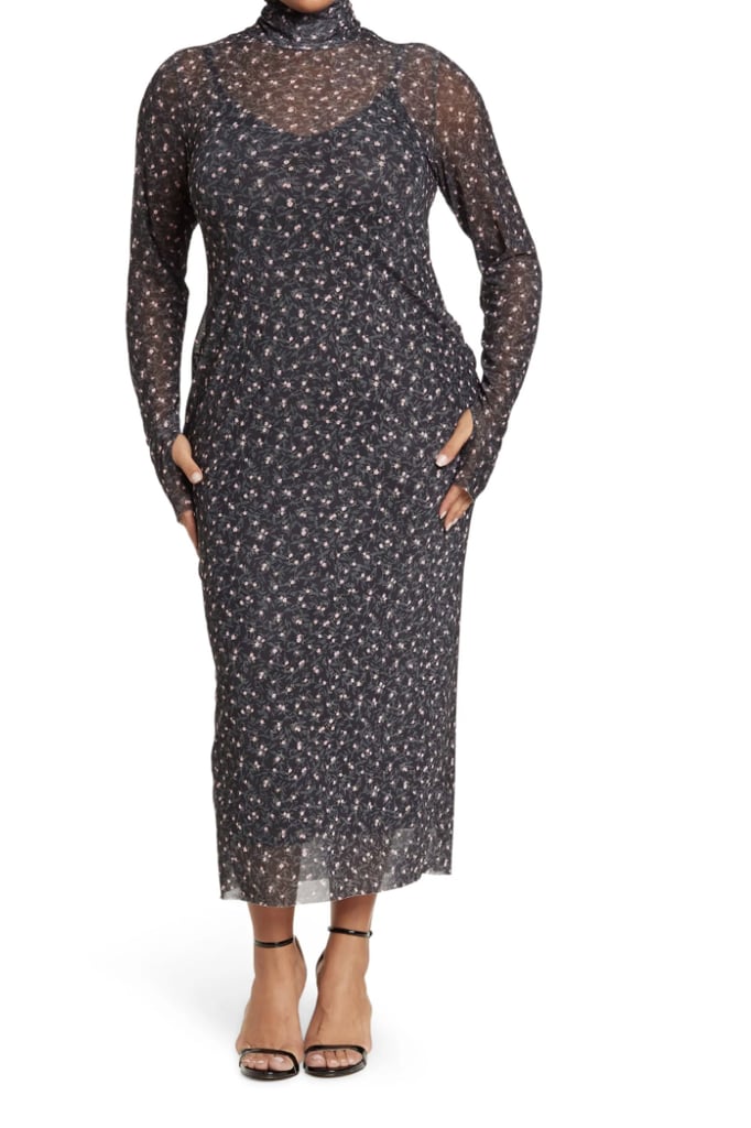 A Sleek Impression: AFRM Shailene Long Sleeve Mesh Dress
