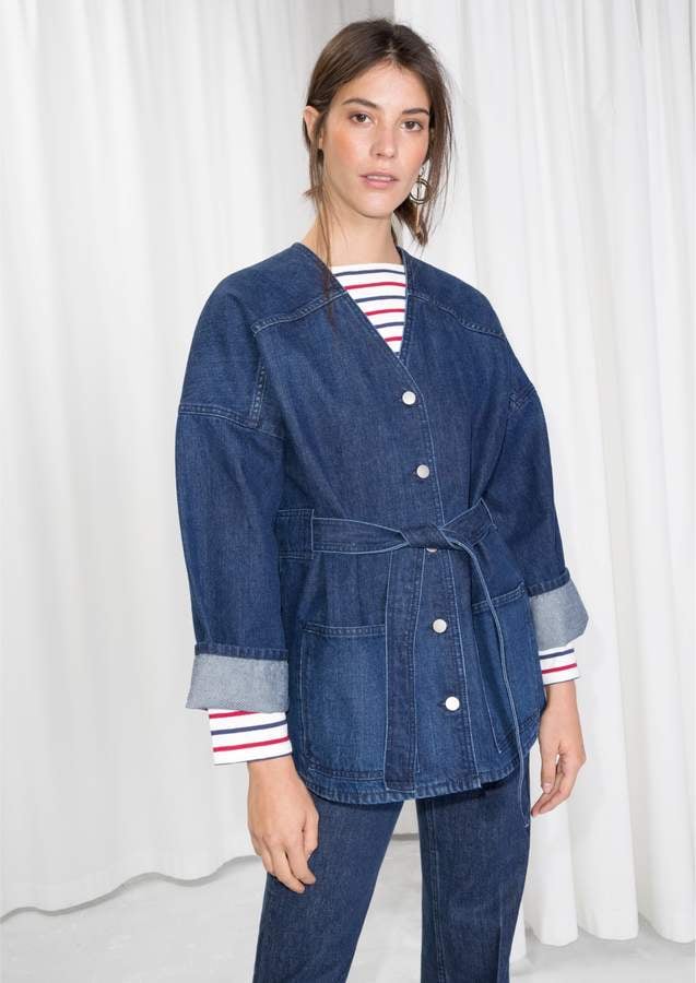 & Other Stories Belted Denim Jacket