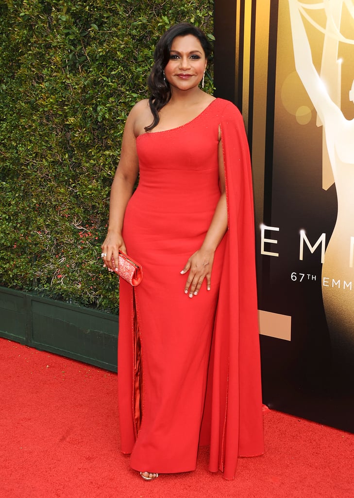Kaling wore a goddess-worthy Salvador Perez design at the Creative Arts Emmy Awards in 2015.