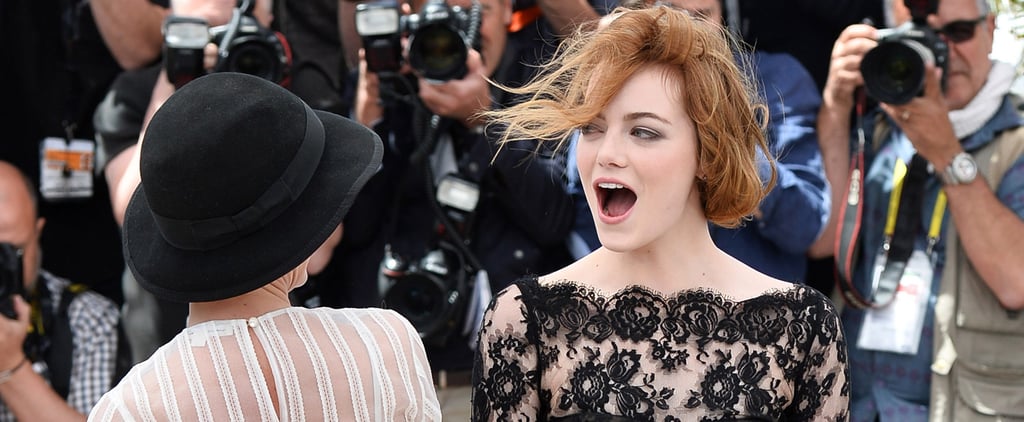 Emma Stone in Wind at Cannes 2015