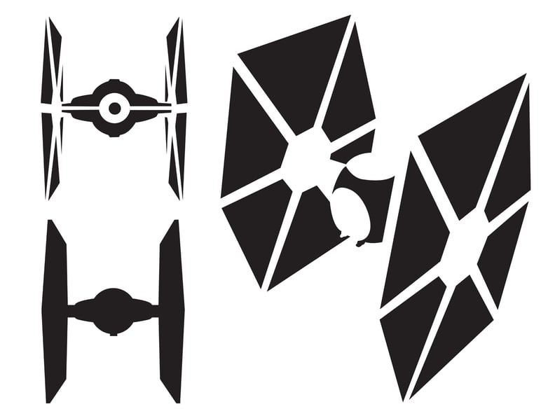 Star Wars Pumpkin Stencils: TIE Fighter