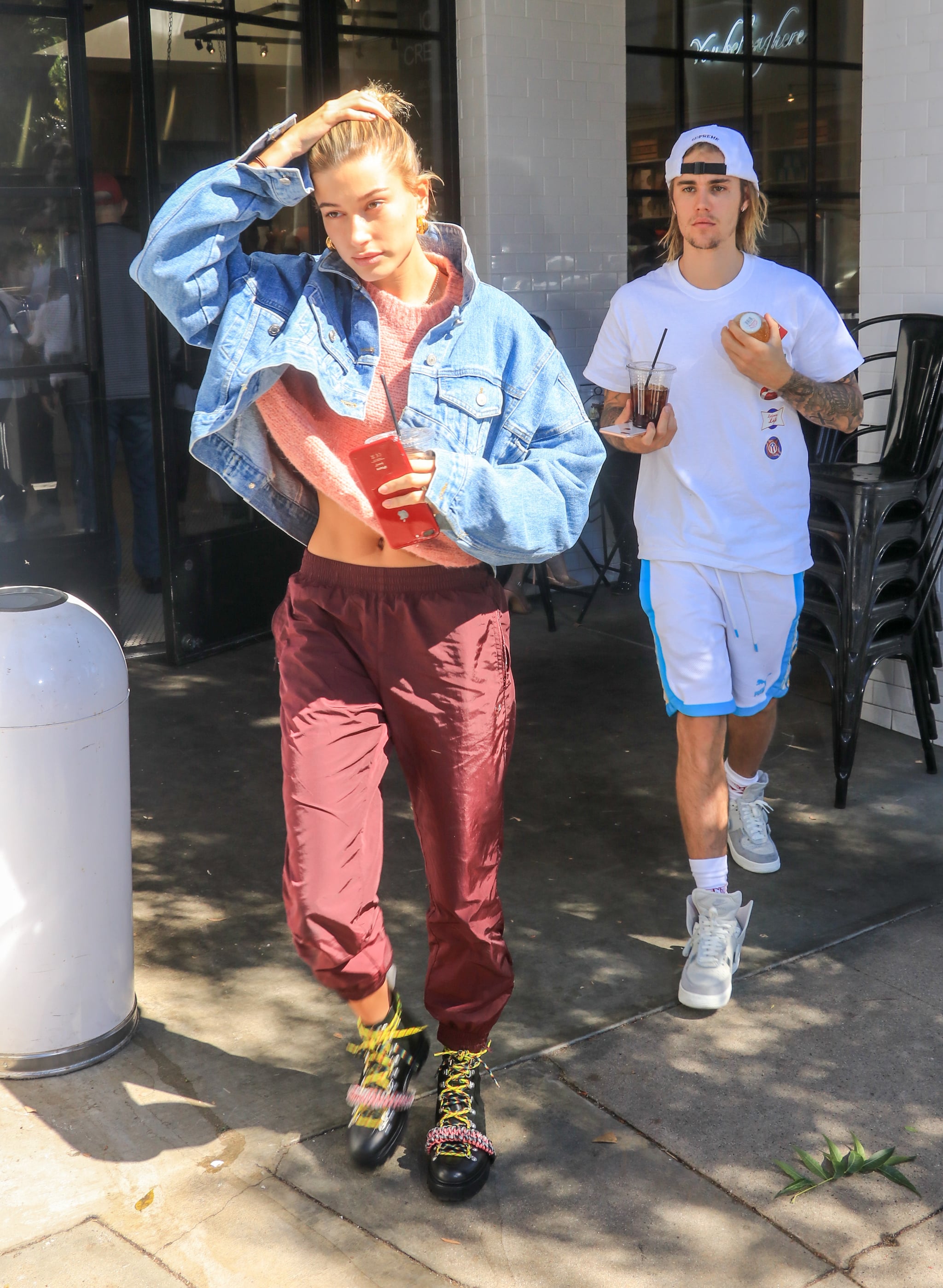 hailey baldwin jean jacket