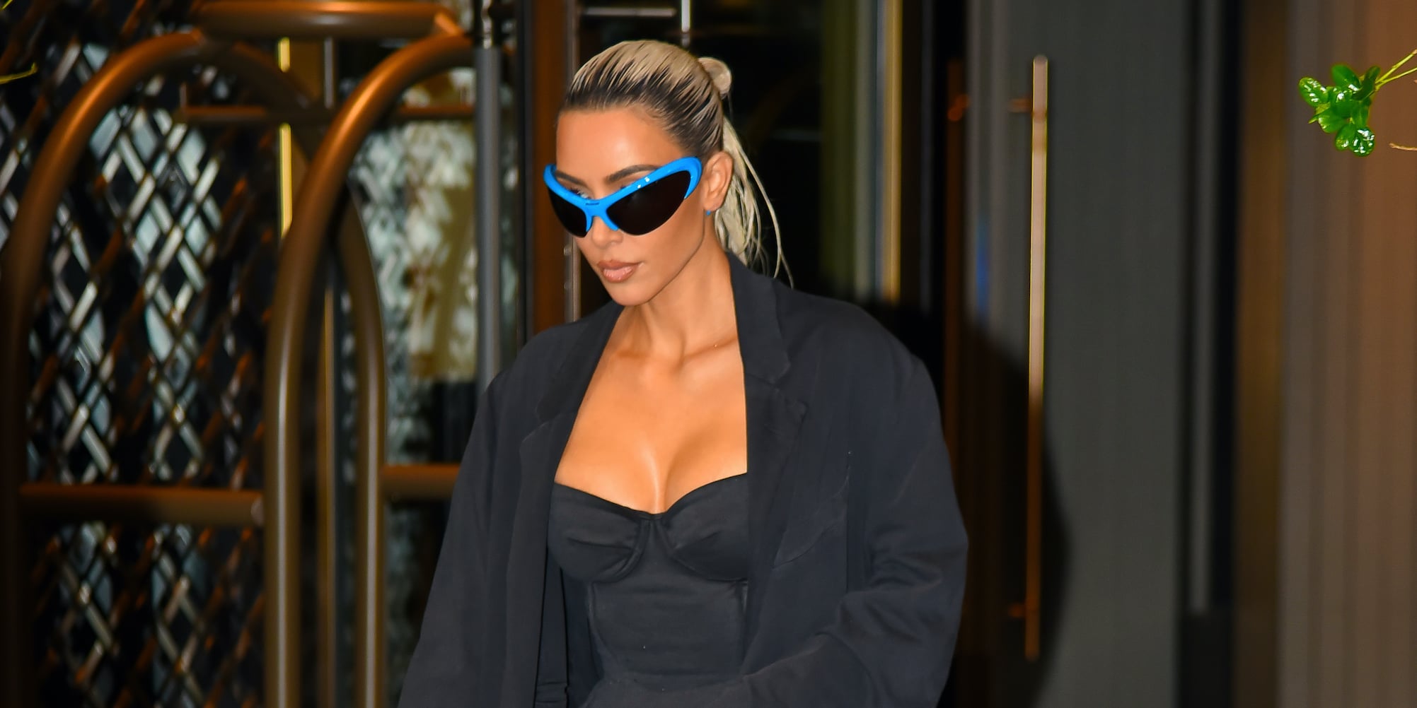Kim Kardashian's Balenciaga Corset Jumpsuit in New York City | PS Fashion