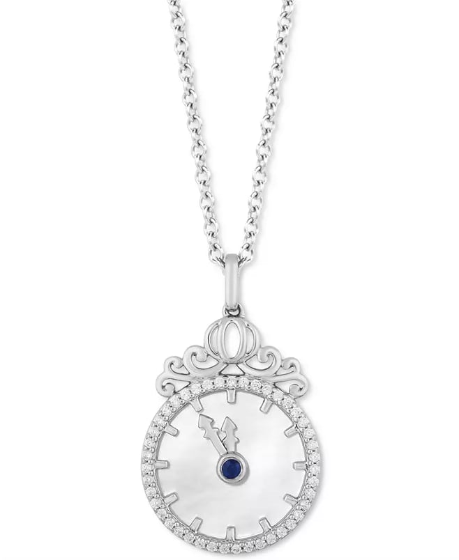 Enchanted Disney Diamond and Mother of Pearl Cinderella Pendant Necklace