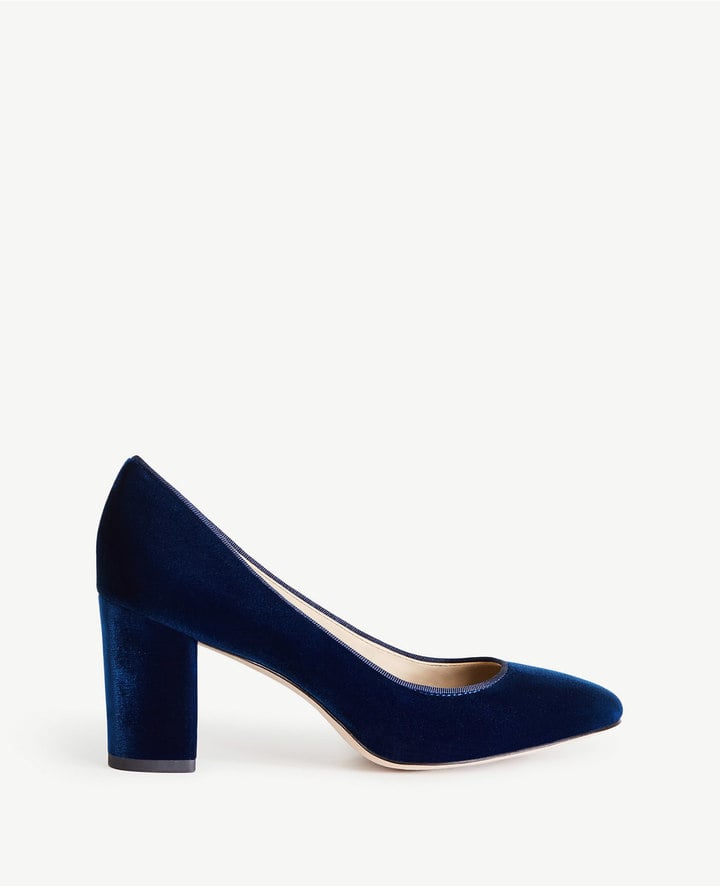 Ann Taylor Emeline Velvet Block Heel Pumps Ann Taylor Fall 2017
