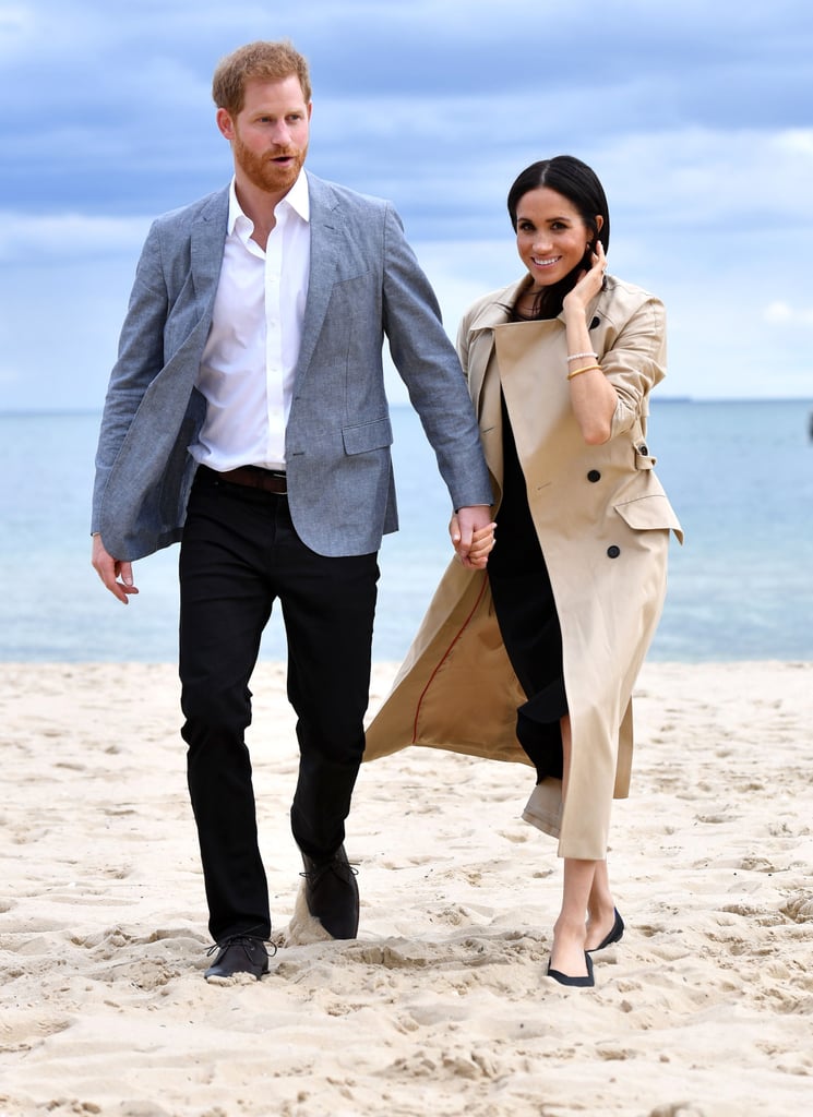 Meghan Markle Black Club Monaco Dress on the Beach 2018