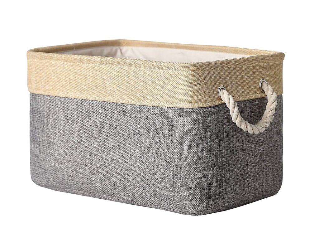 More Home Storage: Decorative Basket Rectangular Fabric Storage Bin