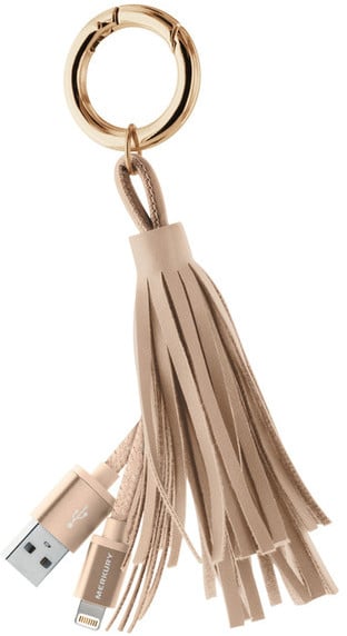 Merkury Innovations Champagne Lightning Tassel Key Chain ($15, originally $25)
