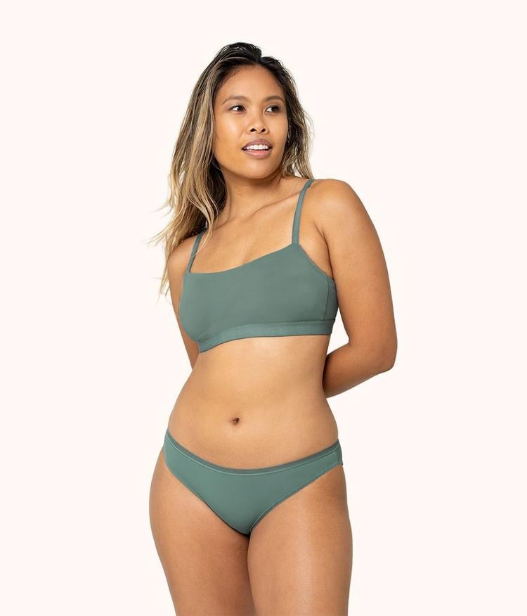 Lively Eco Straight Up Bralette in Harbor Green