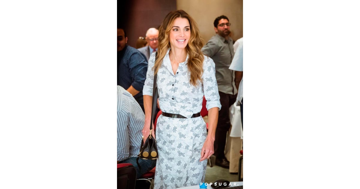 Queen Ranias Belted Shirtdress August 2016 Popsugar Fashion Photo 5