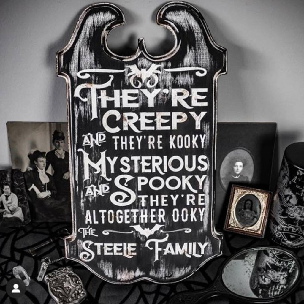 Addams Family Sign