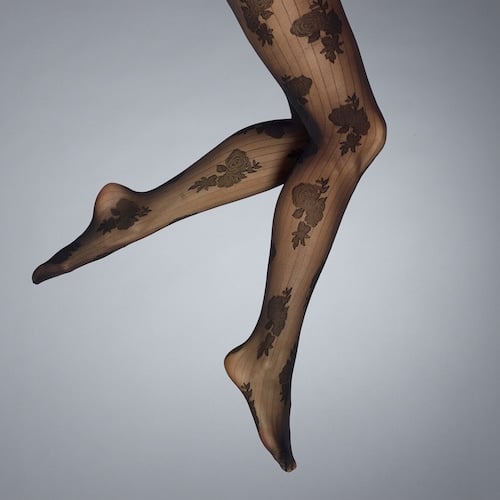 Simply Vera Vera Wang Runway Control Top Embroidered Floral Tights