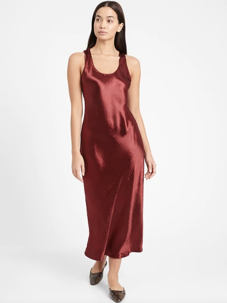 Bias-Cut Satin Slip Dress