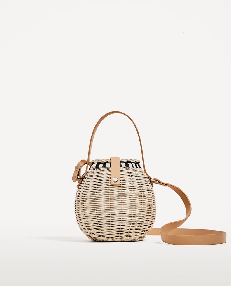Zara Raffia Bucket Bag