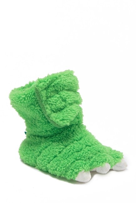 Whether he's sporting superheroes or a set of dino feet, soft slippers ($15 and up) are a movie night outfit must-have that will double as playtime attire.