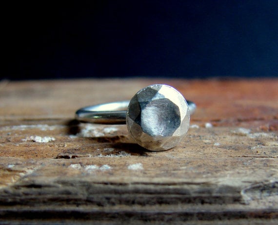 Faceted Silver Ring