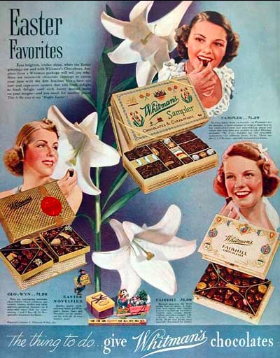 Chocolate Chocolate Chocolate Ack Vintage Easter Ads