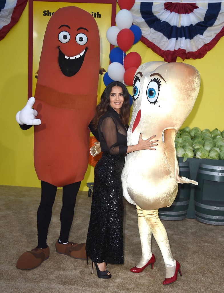 Salma Hayek Sequin Pants at Sausage Party Premiere 2016