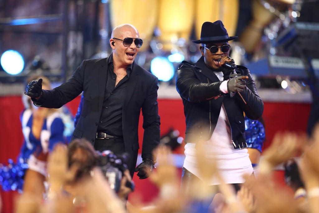 Pitbull performed with Ne-Yo during halftime at the Dallas Cowboys vs. Philadelphia Eagles game in Dallas on Thursday.