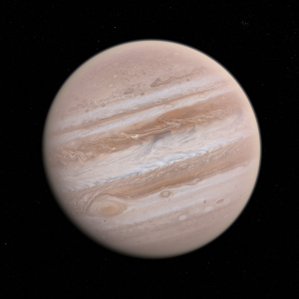 Jupiter's sphere could fit 1,000+ Earths.