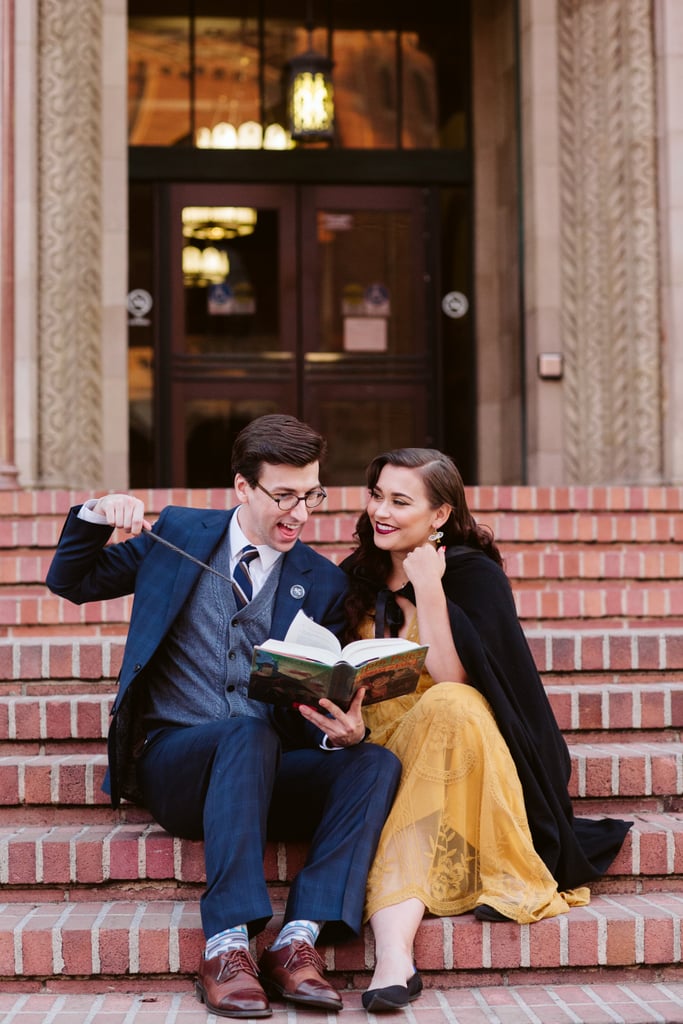 Harry Potter Hufflepuff and Ravenclaw Engagement Photos