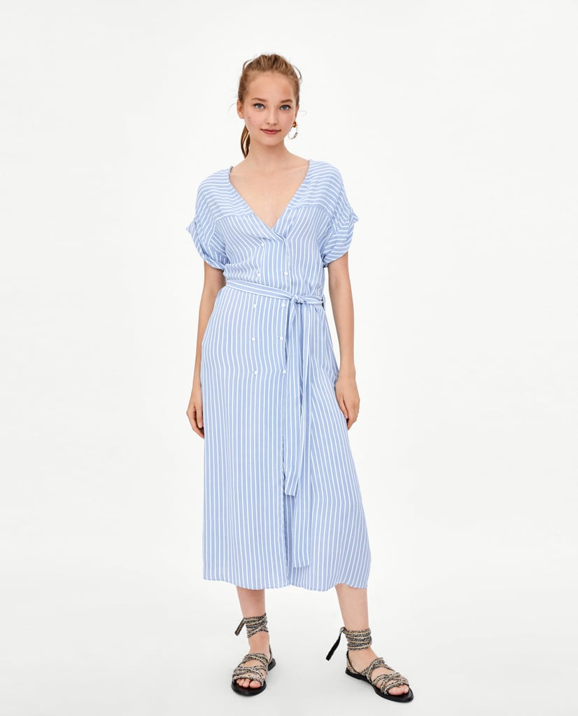 zara midi shirt dress