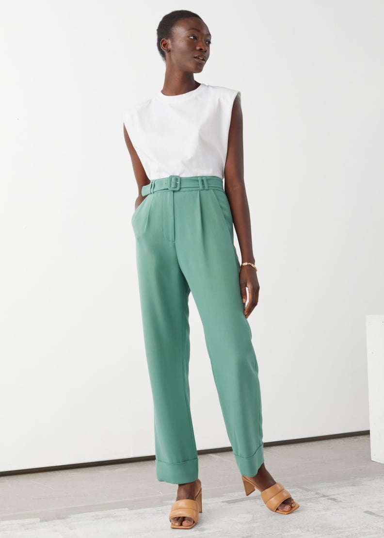 & Other Stories Belted High Waist Trousers