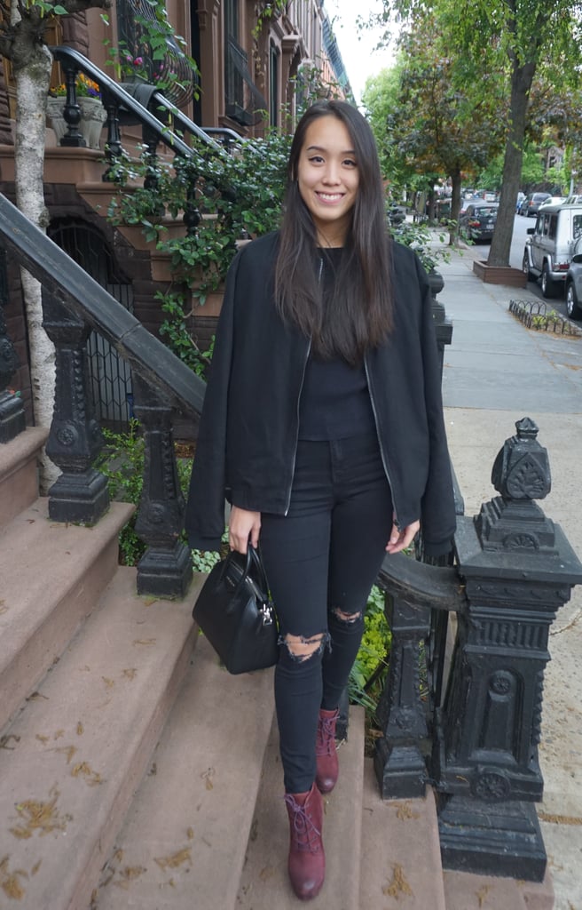Hack: Wear All Black and Drape the Bomber Over Your Shoulders