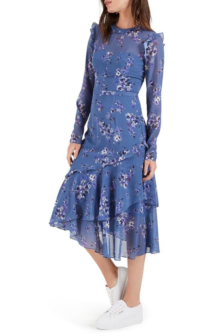 Cooper St Heavenly Long-Sleeve Ruffle Midi Dress | Best Fall Midi ...