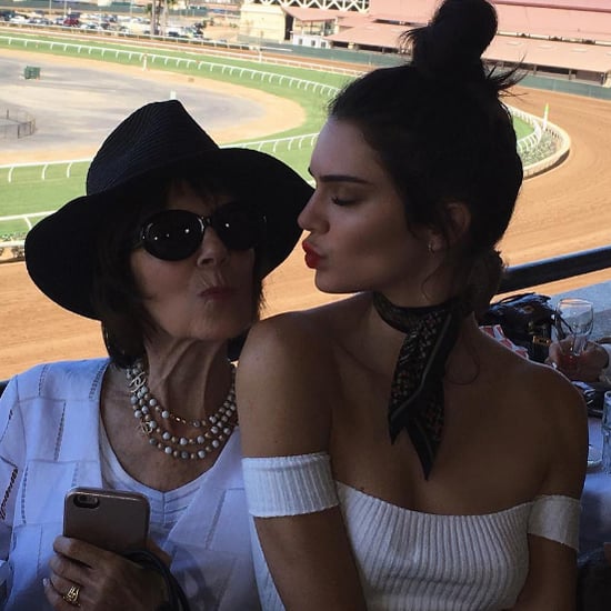 Kendall Jenner Wearing a Neck Scarf July 2016
