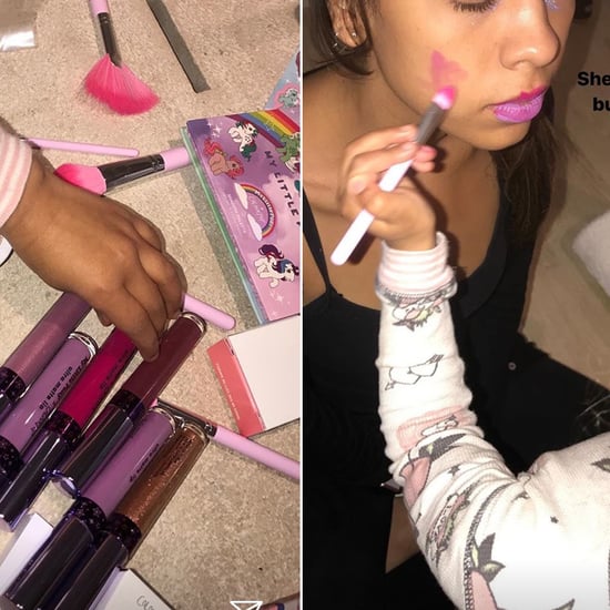 North West Doing Makeup
